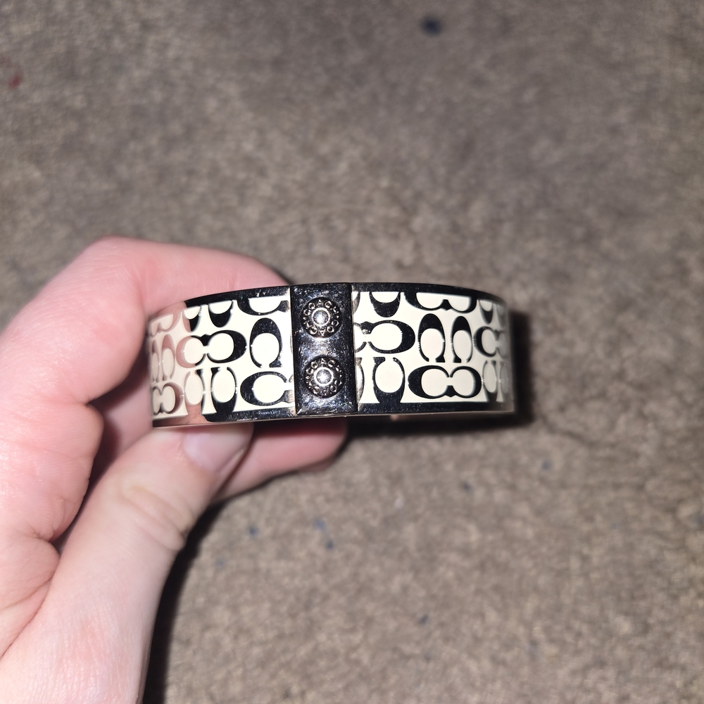 Coach Black and White Bangle